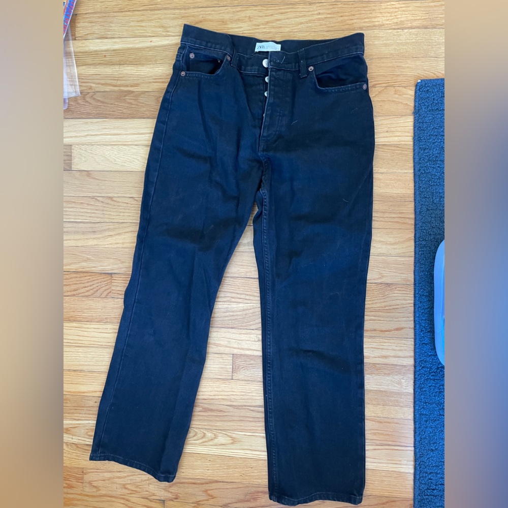 Straight black zara jeans